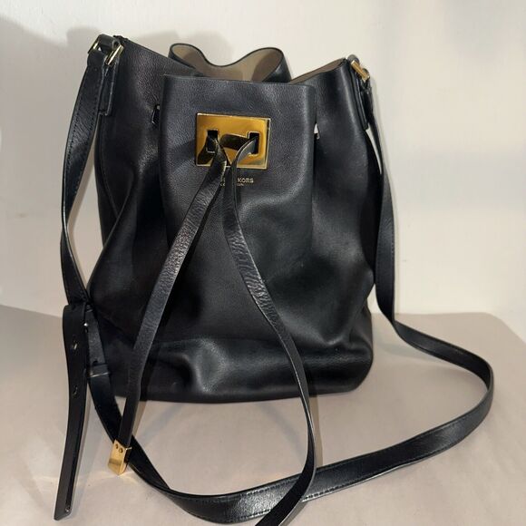 Michael Kors Collection Miranda Medium Bucket Bag Black - Picture 1 of 8